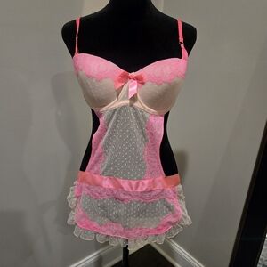 VS Sexy Little Things lace babydoll apron lingerie